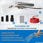 Happy Tree Universal Fit All Brands' Shop Vac Extractor Hose Kit Adapter Wet-dry Extraction Accessory for Upholstery & Carpet Cleaning Auto Detailing Wet Vaccum Accessories with 25 Feet Water Hose