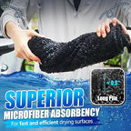 Premium Car Drying Towel, 36x28 inch XL Microfiber Towel, 1300 GSM Microfiber Cleaning Cloth, Super Absorbent, Leaves No Streaks, Scratches, or Water Spots, Dries an Entire Vehicle, Black