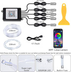 LED Lights for Car Interior - 5 in 1 Wireless Ambient Lighting Kit with 236" Fiber Optic, 16 Million Colors, APP Music Sync - Car Neon Lights for Cars, Trucks, SUVs（USB）