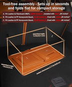 Trunk Organizer for suv,car storage organizer,lid Box,PU Leather & PP Honeycomb Board,Fixed with screws extremely sturdy,Collapsible and Adjustable,25.6''L x 13''W x 12.4''H,4K inches³(size C)