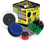 Drillbrush Wheel Cleaning Auto Scrubber Brush - Powerful Drill Attachment for Cleaning Crevices/Gaps - Automotive Detailing Carpet Scrubber Brush for Boats, Cars, Trucks - Tile Grout Cleaner Tool
