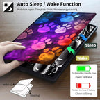 Case for 6" Kindle Paperwhite (10th Generation,2018 Release),360 Degree Rotating Swivel Leather Stand Folio Cover Auto Wake/Sleep for Amazon Kindle Paperwhite E-Reader,Purple Glitter Paw