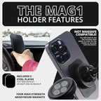 Tackform Link Vent Mount Magnetic Phone Holder - Compatible with 2021-2025 Ford F150 & Raptor, 2023-2025 Ford Super Duty | Aluminum | 2" Arm | Purple | (NOT MAGSAFE Compatible)