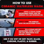 Swift SiO2 Ceramic Waterless Car Wash & Quick Detail Spray (16 Oz) – Hydrophobic Topcoat Sealant | High-Gloss Nano Coating Layer | Repels Dirt & Rain | 3-in-1 Formula Cleans, Polishes, & Protects!