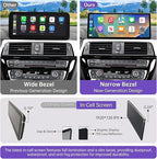 NINETOM 2026 Upgraded 12.3" Ultra-Narrow Touchscreen Wireless CarPlay Android Auto Receiver Compatible with BMW 3/4 Series F30/F31/F32/F33/F34/F36 (2017–2019), for EVO System