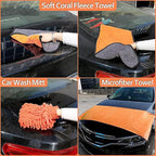 THINKWORK Car Cleaning Kit, Car Washing Kits for Vehicles, Car Detailing Kit Suitable for Small and Medium Vehicles Such As Cars, Trucks, Suvs(17pcs)