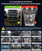 8Core 6+128GCar Stereo for Toyota 4Runner 02-09 RAV4 01-08 Corolla 00-06 Camry 02-06 Tundra 03-06 Sequoia Wireless Carplay/Android Auto,Android 7“ IPS DSP GPS 5G WiFi BT FM Mirror Link Backup Camera