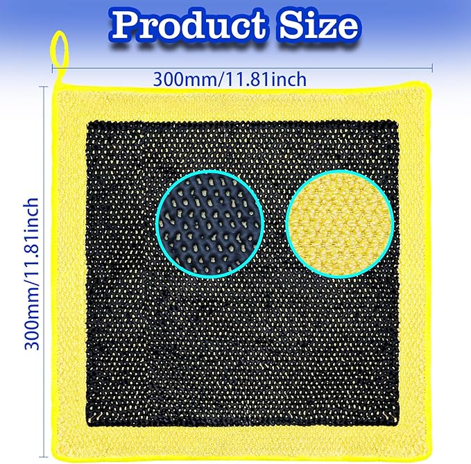 Clay Towel Auto Detailing - 12 Inch Synthetic Clay Decontamination Towel Clay Scrubber for Car Detailing, Scratch-Free Autocare Detailing Polishing and Sealant (Yellow)