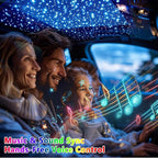 Starlight Headliner Kit 500Pcs 0.03in x 9.8ft – Twinkle Fiber Optic Car Roof Star Ceiling Lights | RGBW | Music Mode | APP & Remote Control | for Car & Home