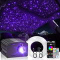 16W Twinkle & Music Sound Activated Starlight Headliner Kit for Car Home Star Ceiling, RGBW 300pcs*0.03in*9.8ft Fiber Optic Car Roof Sky Lights, Controlled Engine End Glow Fiber Strands