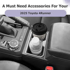 LUWU 2026 4Runner Center Console Cup Holder Compatible with 2025 2026 Toyota 4Runner Interior Accessories Center Console Silicone Cup Holder Insert 4Runner 2026 Accessories 4 Runner 2026 Accessory