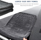 Sun Walker Car Drying Towel Set, 24"×36" Ultra Absorbent 1200 GSM Auto Cleaning Cloth with Wash Mitt & Glass Towel, Scratch-Free Streak-Free Microfiber Drying Towels for Car Truck SUV