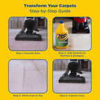 Zep All-Purpose Carpet Shampoo Concentrate Cleaner - 1 Gallon - ZUCEC128 - Professional Formula Removes Dirt and Stains (Pack of 2)