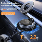 ULANZI Vacuum Suction Cup Phone Mount, 360° Rotatable Magnetic Phone Holder with Adhesive Pad, ≥14N Magnet for Car Kitchen Gym, Car Truck Accessories for iPhone 17 16 Vehicle Mounts