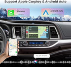 10.2 QLED Car Radio for Toyota Highlander 2015-2019, Android 13 Head Unit, 8+256GB with Carplay & Android Auto, GPS Navigation, DTS, 4GLTE/5G WiFi, Vivid 13