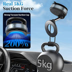 PlusAcc Vacuum Magnetic Phone Holder for Car, Suction Cup Phone Mount for MagSafe, 360°Rotatable Strong Magnet Stand for iPhone 16/15/14/13 in Smooth Surface (No Charging)