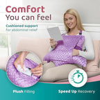 Zomaple Recovery Hysterectomy Pillow with Strap, Gel Pack & Lumbar Support – Post Abdominal Surgery Must Haves – Ideal for C-Section, Laparoscopic & Hernia Healing Comfort