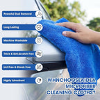 Shimeyao 30 Pcs Edgeless Microfiber Plush Towels for Cars Detailing Drying Wash Polishing Absorbent Cleaning Cloths, 500 GSM (16 x 24 Inch,Dark Blue)