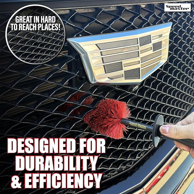 Speed Master Wheel Brush (Combo Brushes) | Memory Foam Bristles | Safe on All Wheel Types | Clean Your Wheels with Ease!