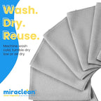 Microfiber Cleaning Cloth Grey 12 Pack Premium Microfiber Towels for Cars, Lint Free, Scratch-Free, Highly Absorbent, Reusable Cleaning Rags for Car, 320 GSM Household, Kitchen, Window, 12" x 12"