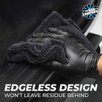 The Rag Company - Creature Edgeless Auto Detailing Towels (10-Pack) Professional 70/30 Blend, Dual-Pile Plush Microfiber, Buffing & Polishing, 420gsm, 16in x 16in, Black