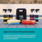 Boat Quick Wax Spray 32oz – Marine Spray Wax & Sealant – 3 in 1 Cleaner, Shine & Protection – Fiberglass, Paint & Vinyl Safe – High Gloss Boat Polish & Detailer