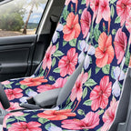 Hahafelt 1 Pack Car Seat Towel Covers with Storage Bag, 63 x 32 Inch Universal Non Slip Waterproof Sweat Protector for Car Truck, Gym Swimming Running, Machine Washable (Summer Flower Hibiscus)