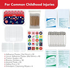 Swiss Safe First Aid Kit for Kids 246 Pieces - for Travel, Home & Car Emergency Kit, Baby & Toddler First Aid, Small Portable Kit with Mini Bag