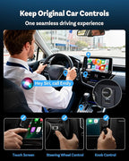 OTTOCAST Mini Tube (2026 Version) Wireless 2-in-1 CarPlay & Android Auto Adapter,Plug&Play Dongle for iPhone & Android,Bluetooth Auto Connect,Converts Factory Wired to Wireless CarPlay Adapter