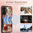 for Samsung Galaxy A36 5G Phone Case - Compatible with MagSafe Women Girls Cute Magnetic Protective Cover Girly Mushroom Flower Heavy Duty Shockproof Design for Samsung A36 5G Cases 6.7"