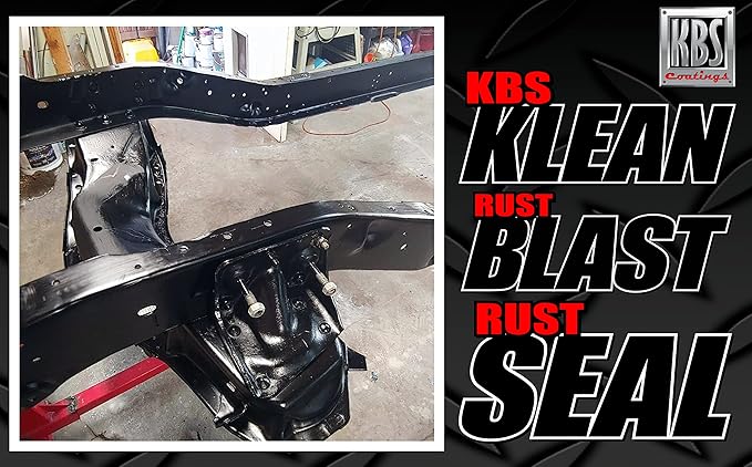 KBS Coatings 4402 Satin Black Rustseal -1 quart, Covers 50 Sq Ft, Proven Rust Prevention
