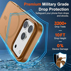 SUPFINE Magnetic for iPhone 17 Pro Case (Compatible with MagSafe)(Military Grade Drop Protection) Translucent Matte Shockproof with Anti-Fingerprint Phone Cover,Brown