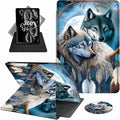 Case for 6" Kindle (11th Generation-2024/2022 Release),360 Degree Rotating Swivel PU Leather Stand Flip Folio Cover with Auto Wake/Sleep for Kindle 11th Generation 2024,Dream Catcher Wolf