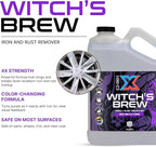 Chem-X Witch’s Brew Iron and Rust Remover, 4X Strength, Removes Brake Dust Rail Dust Iron Particles and Rust Stains, Color Changing Formula, Safe on Paint Wheels Trim and Glass - 1g