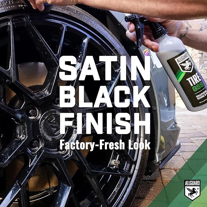 Tire GSS – XiO2™ Tire Shine Spray with Graphene Forms Tri-Molecular Bond to Rubber – Water-Resistant, Long-Lasting Protection – Satin Black Finish – Easy, No-Sling Application with Applicator Pad