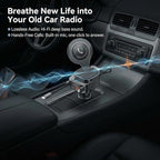 Retractable Car Charger, 96W FM Transmitter, 4-in-1 Fast Charging USB C Bluetooth 5.3 Car Adapter, Wireless Radio Receiver