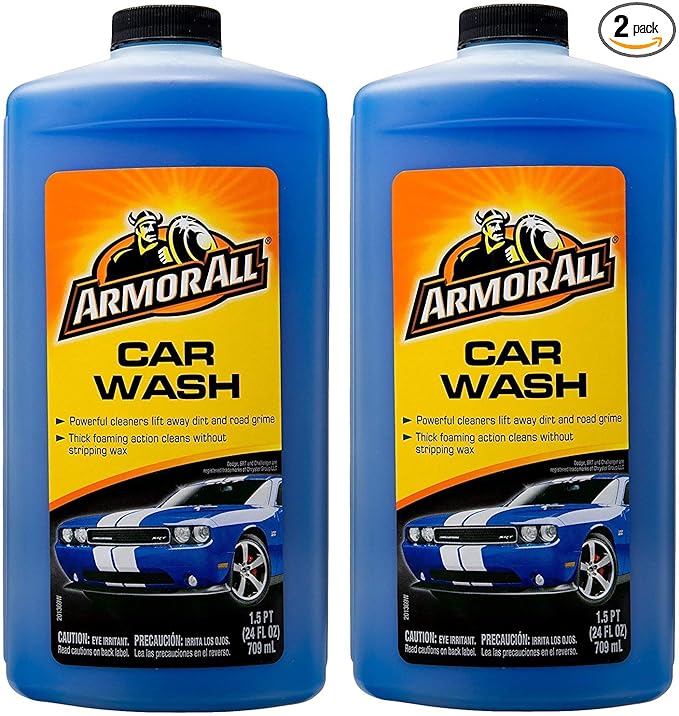 Armor All Car Wash Soap, Foaming Car Wash Supplies, 24 Fl OzCar Wash Soap, Foaming Car Wash Supplies, 24 Fl Oz, 2 Packs