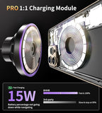 BHHB for Magsafe Car Mount Charger, [2026 Upgrade] 15W 2in1 Magnetic Wireless Car Charger, for Magsafe Car Charger, Vent/Dashboard Phone Holder, ONLY for iPhone 17 16 15 14 13 12 Series(Purple)