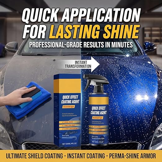 Car Protection Spray, Nano Quick Coat Restore, 120ml Car Coating Quick Effect Coating Agent for Car, Spray for Shine & Protection (1)