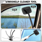 16 Pcs Windshield Cleaner Tool, Car Cleaning Kit with Various Detailing Brushes Set Spray Bottle Cleaner Towel Cleaning Gel Accessories Car Interior Detailing Kit for Windows Vents(Gray)