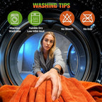 48”x24” Car Drying Towel, XXL Dual Sided Microfiber SUV Cleaning Towel 1300GSM Lint-Free & Scratch-Free Super Absorbent RV Drying Cloth Machine Washable (Black-BrightOrange)