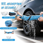 PUGPIU Car Drying Towel - 1400GSM Extra Large Super Absorbent Microfiber Towels for Cars 24"x36" - Large Edgeless with Twisted Loop, Lint-Free & Streak-Free for Auto Detailing, SUV, Truck (Blue)