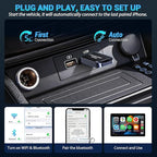 Wireless CarPlay Adapter for iPhone, 2026 Upgraded Mini Design & Plug and Play & 5s Auto Stable Connection Converts Wired Connections to Wireless Compatible for iPhone 6+ (iOS 10+) & 2016+ Car