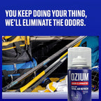 Ozium Air Sanitizer Odor Eliminator Spray, 2 oz Single Shot Total Air Refresh & Car Air Freshener - Linen - 4 Pack