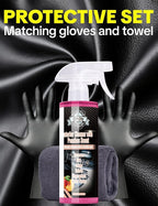 Car Interior Cleaner Spray, Multipurpose Leather Seat Cleaner Upholstery Car Cleaning Kit Auto Dashboard Vinyl Detailing Supplies Kit,Peach Scent
