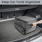 YOREPEK 2 Layer Golf Trunk Organizer, Golf Gifts for Men with Separate Ventilated Compartment for 2 Pair Shoes, Waterproof Car Trunk Locker for Balls, Tees, Clothes, Gloves, Gifts for Golfers