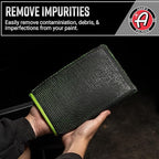 Adam's Clay Mitt (Green, 2pk) - Car Detailing Medium Grade Clay Mitt Glove Quickly Removes Debris from Your Vehicle Exterior Paint, Glass, Wheels, Chrome & More