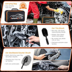 61 PCS Car Detailing Kit Interior Cleaner, Auto Detailing Kit, Car Vacuum Car Interior Detailing Kit, Car Wash Kit with Bucket Detailing Brush Set Car Accessories for Motorcycle, Cars, Bikes, Wheels