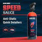 Bling Sauce Platinum Speed Sauce, Cherry Scent, Anti-Static Quick Detail Spray for Cars, Trucks, SUVs, 24oz.