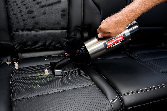 METROVAC CHV-S4 Cordless Handheld Car Vacuum Cleaner | High Power Heavy Duty Stainless Steel Detailing Kit